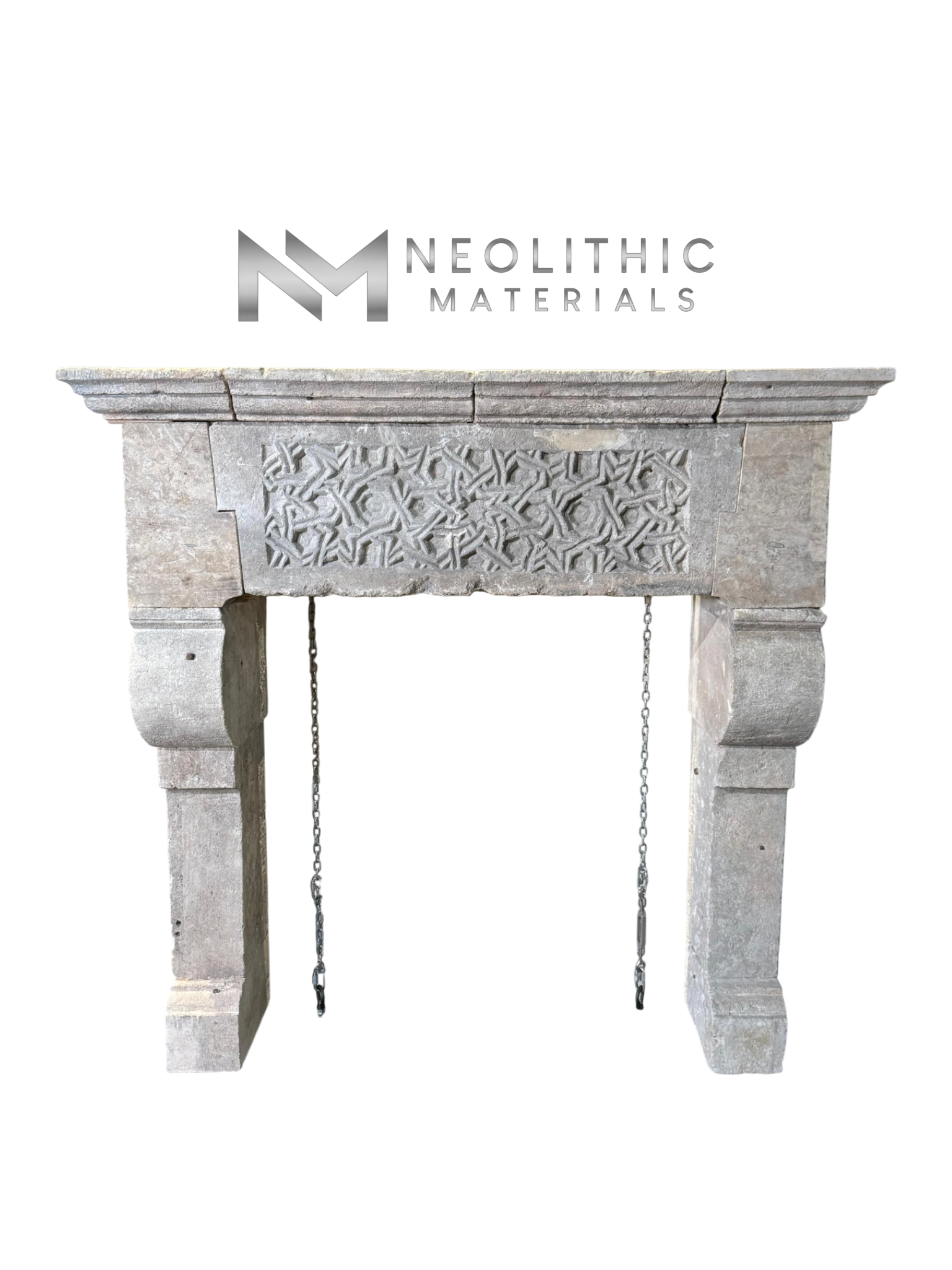 Reclaimed Limestone Fireplace